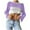 Purple, variant on Taqqpue Women's Crochet Cover Up Tops Long Sleeve Hollowed Out Knit T Shirt Beach Swimsuit Coverup for Women