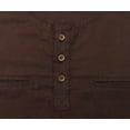thumbnail image 6 of Atasi Men's Round Neck Brown Kurta Cotton Roll-Over Sleeve Shirt-Medium, 6 of 7