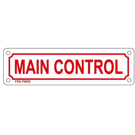 MAIN CONTROL SIGN ( ALUMINIUM 2X7 )