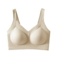 thumbnail image 2 of ALLLIST Wirefree Bras for Women Push up Back Support Bralette Soft Solid Brown T-Shirt Womens Lingerie Size 2XL, 2 of 3