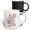 Multicolor, variant on 3drose, Cute Pink Unicorn Monogram Initial K, 11oz Two-tone Red Mug