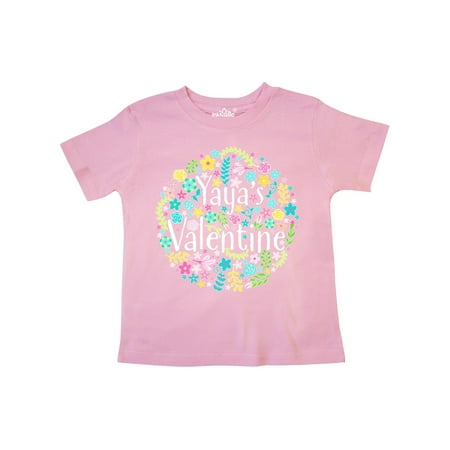 

Inktastic Yaya s Valentine Flower Circle Gift Toddler Boy or Toddler Girl T-Shirt