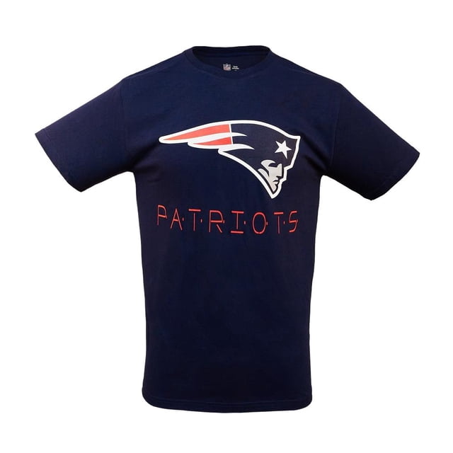 Playera NFL Talla M Manga Corta Estampado Patriots Marino para Hombre