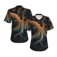 thumbnail image 6 of Women's V Neck T Shirts Casual Short Sleeve Tops Blouse, Octopus Twisted Tentacles Art, 6 of 6