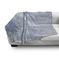 thumbnail image 3 of Marble Print Soft Flannel Fleece Throw Blanket, Pale Shade Stone Pattern Cracks on Its Surface Geography Arrangement, Cozy Plush for Indoor and Outdoor Use, 50" x 60", Pale Blue White, by Ambesonne, 3 of 6