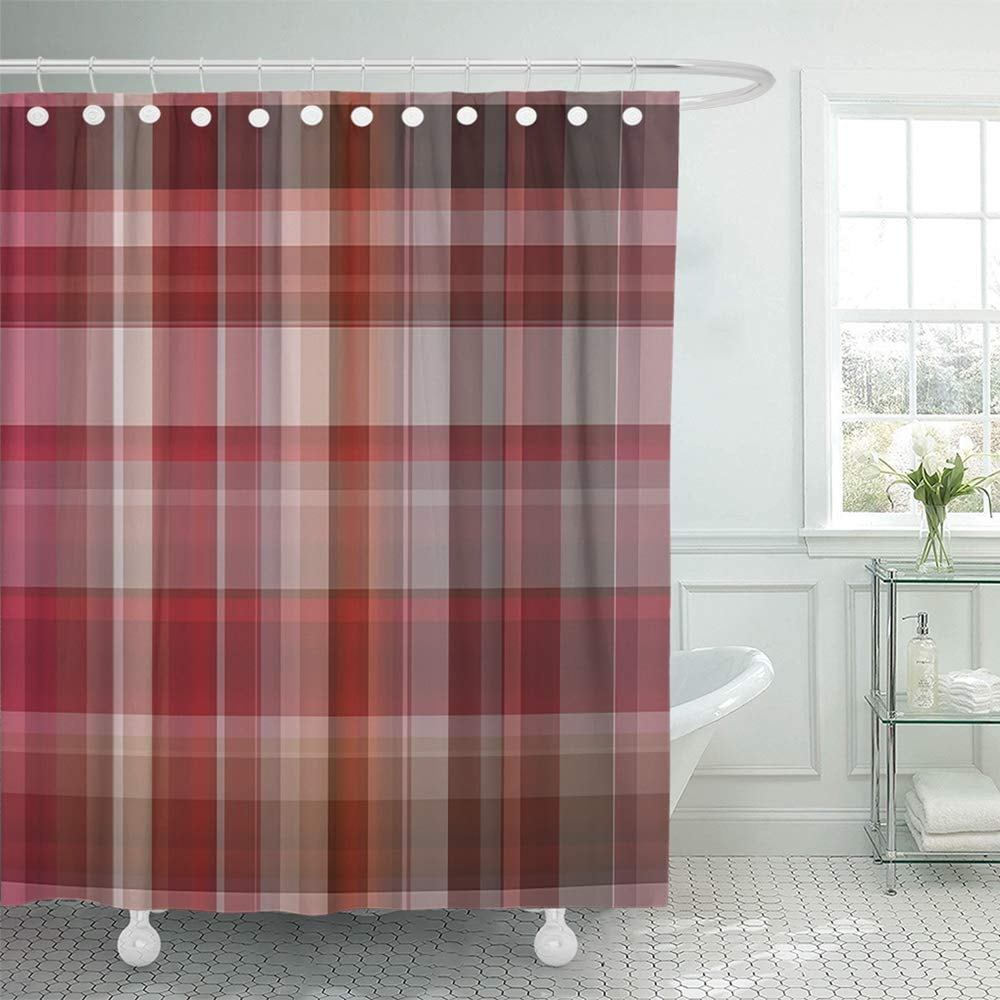 PKNMT Abstract Red of Plaid Pattern Checked Clean Color Crimson Crossed