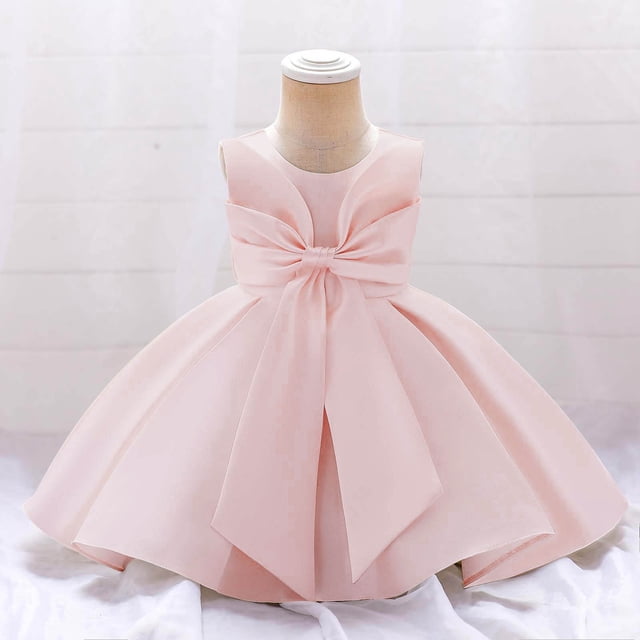 Robes Formelles pour Filles Robes Roses Robes d'Anniversaire Filles Vêtements d'Été pour Filles 3-4 Ans