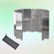 thumbnail image 2 of Juego de 10 parabrisas de aluminio para barbacoa al aire libre, plegables, para acampar y picnic., 2 of 6