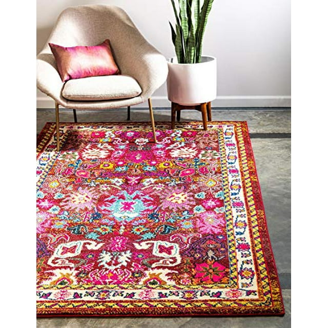 Unique Loom Medici Collection Traditional Vintage Abstract Multi Area Rug (5 0 x 8 0)