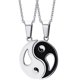thumbnail image 1 of Collar colgante Yin Yang Bff parejas 2 piezas acero Inoxidable 19.6, 1 of 5