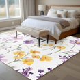 thumbnail image 4 of 5'x8' Area Rugs, Purple Floral Blossom Indoor Outdoor Area Rug for Living Room Bedroom, Spring Rustic Botanical Washable Bathroom Rugs Kitchen Floor Carpet Mats Home Decor Aesthetic, 4 of 8