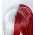 thumbnail image 2 of Half Red and Sliver Wig Halloween Costume Cosplay Wig (Long wig), 2 of 5