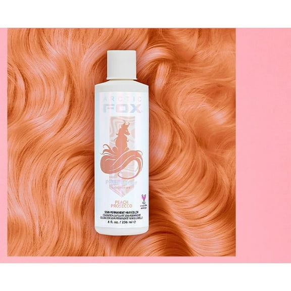 Arctic Fox Peach Prosecco Pastel 8-oz. Semi-Permanent Vegan Hair Dye Color