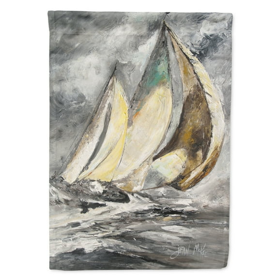 Carolines Treasures JMK1166CHF Boat Full Sailboats Flag Canvas House Size  Large multicolor