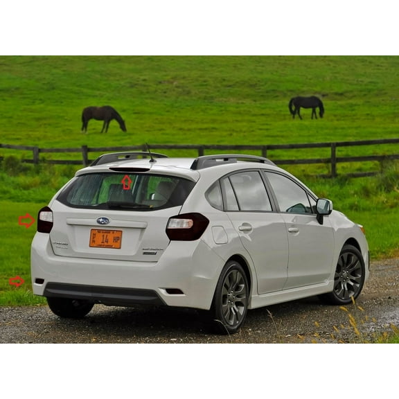 For The BlingLights Brand Tinted Taillight Film Covers for 2012-2016 Subaru Impreza Hatchback