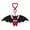 Red, variant on Cute Black Bat Baby Keychain, Gothic 2-in-1 Transformable Plush Bat Keychain, Upside Down Bats Pendant for Bats Lovers