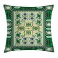 thumbnail image 1 of Afghan Throw Pillow Cushion Cover, Oriental Culture Arrangement of Geometric Shapes Rhombuses and Circles Illustration, Decorative Square Accent Pillow Case, 16 X 16 Inches, Multicolor, by Ambesonne, 1 of 2