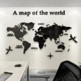 thumbnail image 1 of Lishi Artistic 3D World Map Wall Sticker - Decorate Your Office or Living Room, 1 of 5