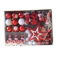 thumbnail image 3 of Conjunto de 47 piezas de adornos para de Navidad, accesorios decorativos, surtido elegante para decoración festiva , Rojo, 3 of 8