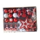 thumbnail image 3 of Juego de 47 adornos para árbol de Navidad, accesorio decorativo para árbol de Navidad Rojo, 3 of 9