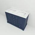 thumbnail image 6 of Tybee 48 in W x 22 in D Navy Blue Double Bath Vanity and Carrara Marble Top, 6 of 10
