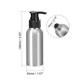 thumbnail image 2 of Botella de bomba de aluminio de 3.4oz/100ml con tapa de bomba, contenedor vacío recargable, botella de viaje 4 piezas, 2 of 4