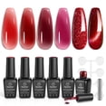thumbnail image 1 of Esmalte de uñas Beetles Gel, juego de 6 colores con purpurina para ojos de gato, 7,5 ml, 1 of 9