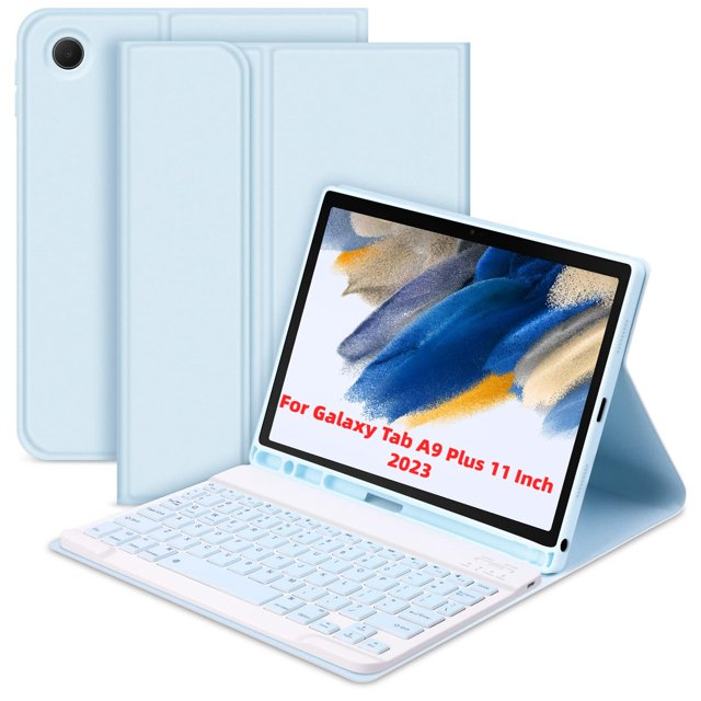 Detachable tablet case, lightweight, portable, stable support, equipped with Bluetooth keyboard/pen slot, suitable for Samsung Galaxy Tab A9 / A9 Plus