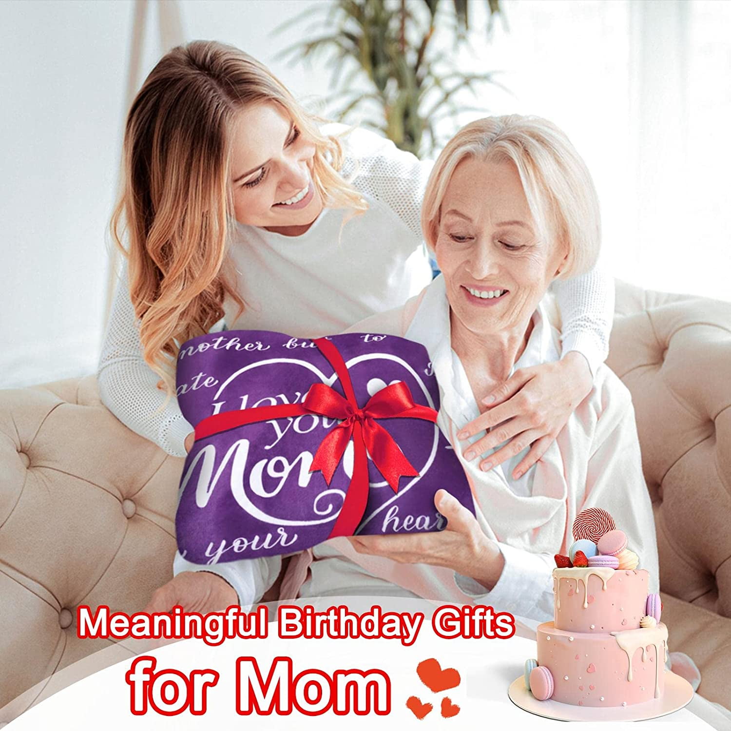 Gifts for Mom Blanket,Mom Gifts from Daughters Son,Gifts for Moms,Birthday  Gifts for Women,Mothers Day Christmas Birthday Gift for Mom,I Love You Mom  Blanket,52x59''(#277,52x59'')L 