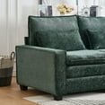 thumbnail image 6 of 99'' Cloud Couch Green Sectional Deep Seat L-Shaped Chenille Sofa with 4 Seats and Movable Ottoman, comfy sectional couches for living room, 6 of 10