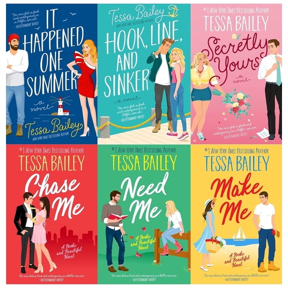 Tessa Bailey Romance Collection 6-Book Set – It Happened One Summer, Hook Line and Sinker & More