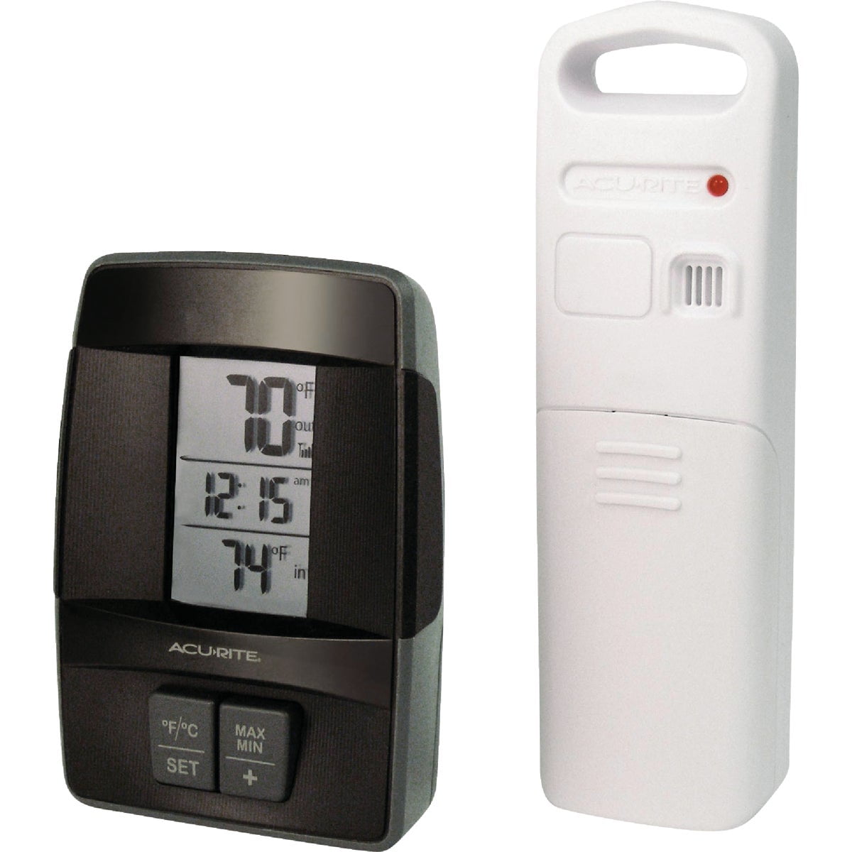 Chaney Instrument Acu Rite Wireless Clock Indoor & Outdoor Thermometer Single Pack - 1 cf 0 df 85 b
