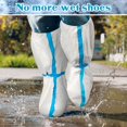 thumbnail image 3 of 32 unidades de cubrezapatos desechables y cubrezapatos largos de plástico impermeables para hombres y mujeres., 3 of 4