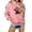 Rose Gold, variant on NinXxx Women's Cow Print Hooded Sweatshirt for Autumn Winter Casual Rose Gold S