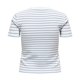 thumbnail image 2 of ONLY Camiseta de mujer - ONLLUPE STRIPE TEE, manga corta, cuello redondo, corte ajustado, rayas Blanco/Azul L (Large), 2 of 3