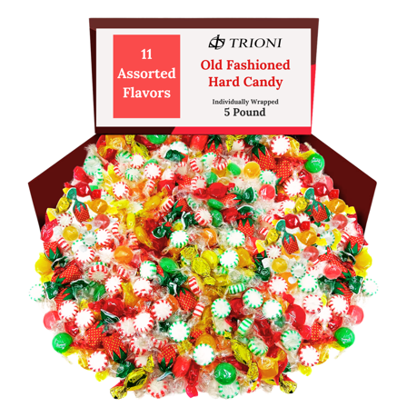 TRIONI Old Fashioned 11 Flavors Candy Individually Wrapped - 5LB