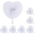 thumbnail image 2 of 24 abanicos de papel de boda, abanicos de papel blanco en forma de corazón, abanico de bolsillo plegable para relleno de bolsas de fiesta de recuerdo de boda, 2 of 6