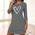 thumbnail image 2 of Khunlpohl 3/4 Sleeve Nightgown for Women Round Neck Sleepwar Shirts Soft Comfy Loungewear Nightshirts, 2 of 6