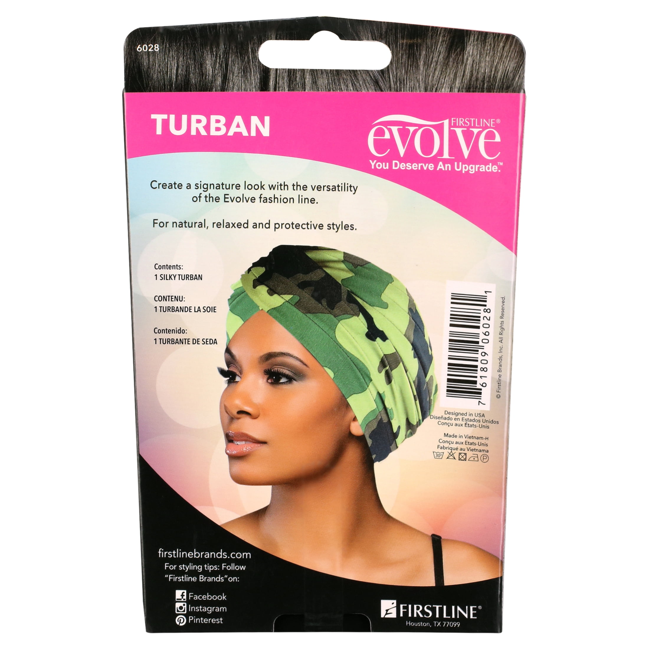 Evolve Turban, Camo, 1 Count
