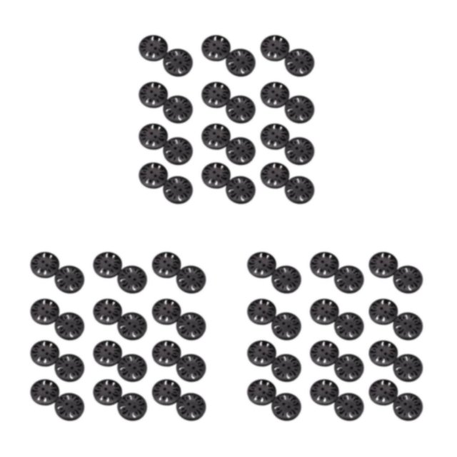 Moyic 50 piezas botón de Hallow portátil elegante decorativo DIY suéter chaqueta costura tejido sujetador Snap negro Type1 NO1