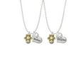 thumbnail image 2 of Delight Jewelry Goldtone Star of David Spinner Mother & Daughter Heart Necklaces (Set of 2), 19"+2", 2 of 4
