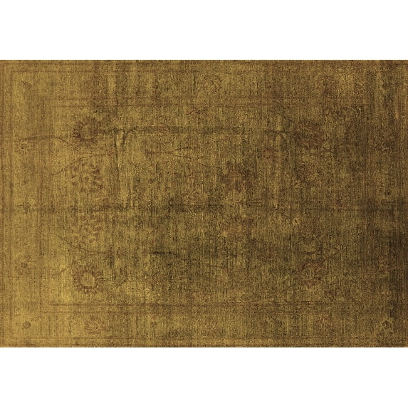 Ahgly Company Indoor Rectangle Oriental Brown Industrial Area Rugs, 6' x 9'