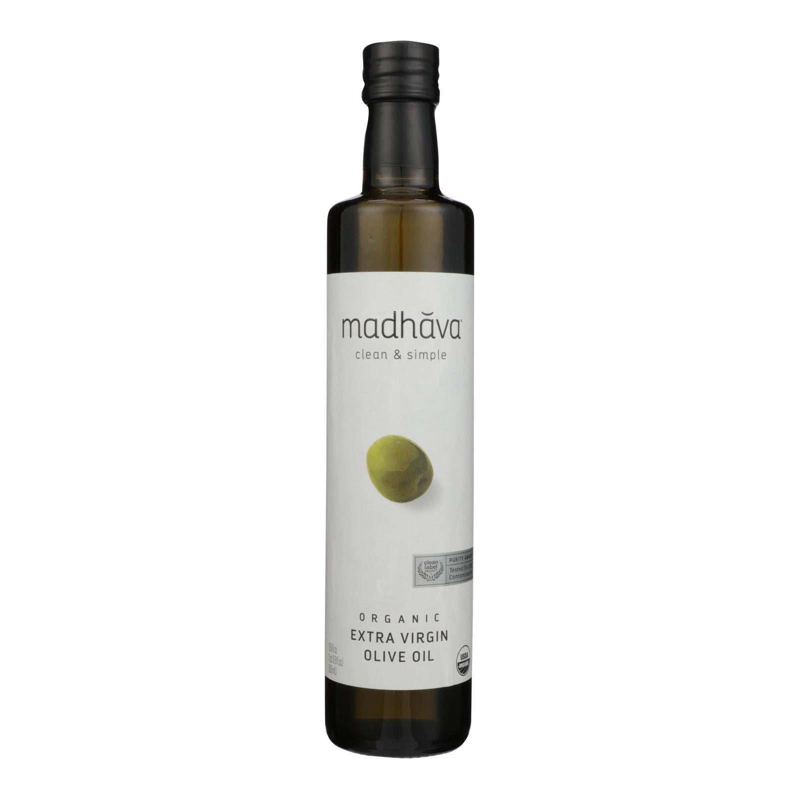 Madhava Organic Extra Virgin Olive Oil 33.8 Oz (Pack of 6)