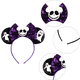 thumbnail image 3 of Diadema con orejas de ratón para mujer y niña, accesorios para el cabello con lazo de lentejuelas, diadema de Halloween con purpurina, 3 of 5