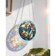 thumbnail image 3 of AuroraX Hanging Halloween Decorations Acrylic Witch and Cat Glowing Window Suncatchers Party Window Bedroom Room Rainbow Maker, 3 of 7