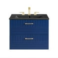 thumbnail image 4 of Modway Daybreak 24" Rubberwood MDF Particleboard Bathroom Vanity in Blue/Black, 4 of 8