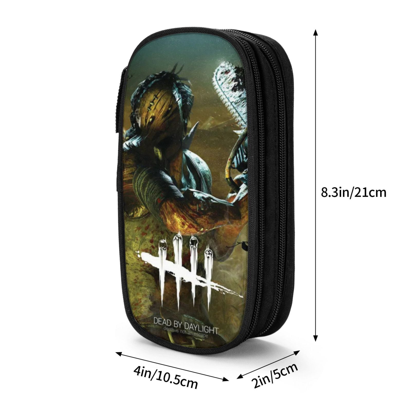 Dead By Daylight Dbd Pencil Case Large Capacity Pencil Pouch Pen Bag Office Stationery Organizer Travel Makeup Bag Black