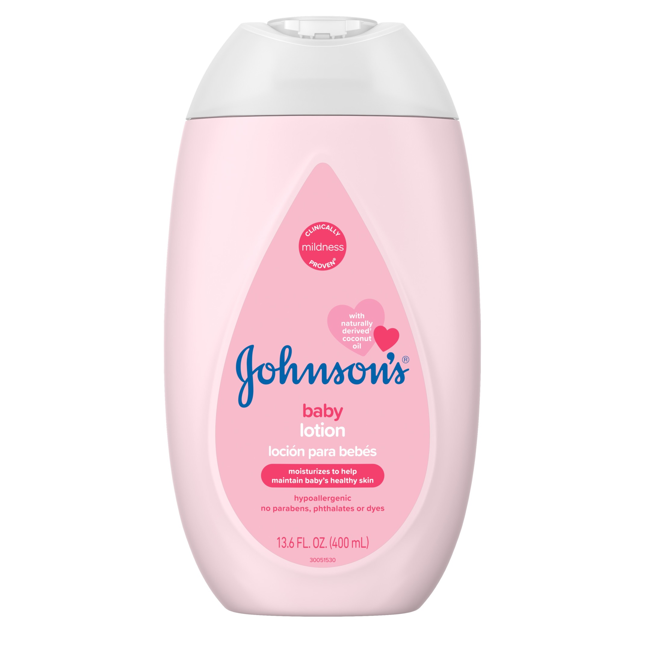 Johnson's Moisturizing Pink Baby Lotion with Coconut Oil, 13.6 fl. oz - image 2 of 3