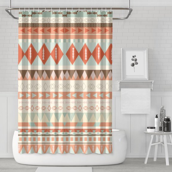 Boho Floral Shower Curtain 72x72 Inches - Tropical Leaves, Vintage Botanical Print, Waterproof Fabric for Chic Bathroom Decor, Modern Farmhouse & Bohemian Style