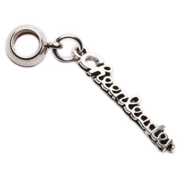 Cheerleader Charm with Stainless Steel 5 mm Bead, Cheer Word Bead for Bracelets, Necklaces, Keychains, and Backpack Accessories for Teen Girls
